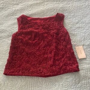Elegant Red Sleeveless Top
